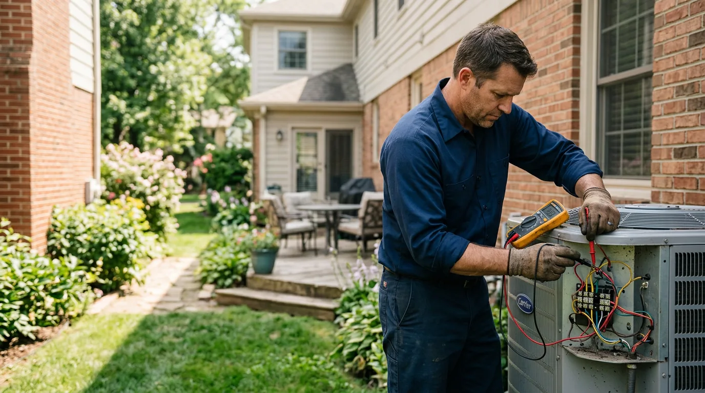 HVAC technician working near Cave In Rock, IL